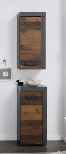 Kommode Cancun Indy | Matera grau / Old Used Wood | Shabby Look