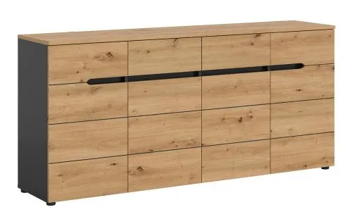 Kommode Canu 1 | Basalt grau / Artisan Eiche