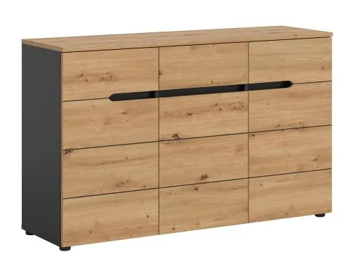 Kommode Canu | Basalt grau / Artisan Eiche