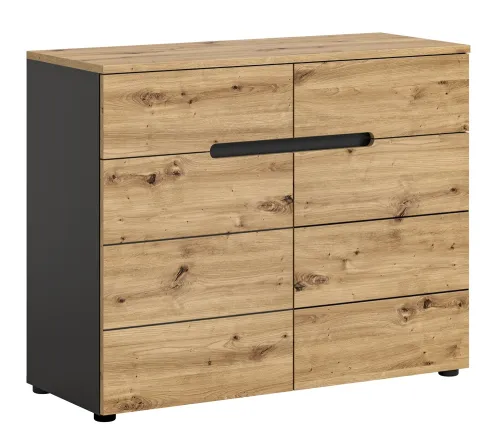 Kommode Canu | grau / Artisan Eiche