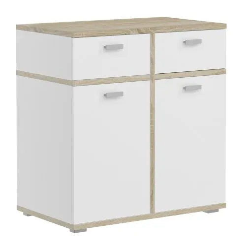 Kommode Cosmo | weiß / Sonoma Eiche