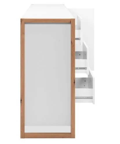 Kommode Denver (L) | mit Schubkästen | weiß / Artisan Eiche