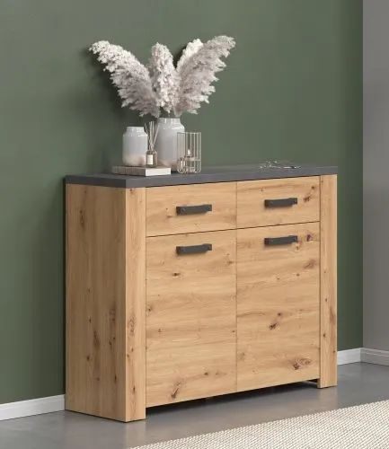 Kommode Follow | Artisan Eiche / Matera grau