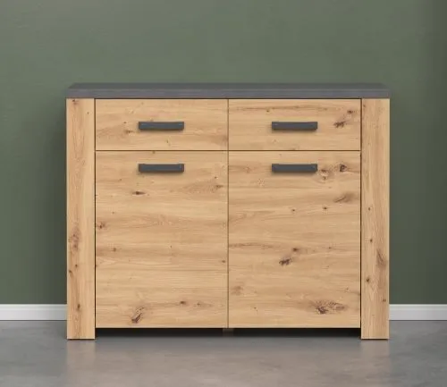 Kommode Follow | Artisan Eiche / Matera grau