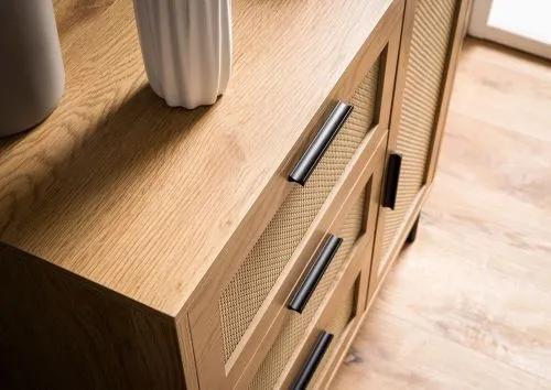 Kommode French 2 | Geflecht | braun / schwarz