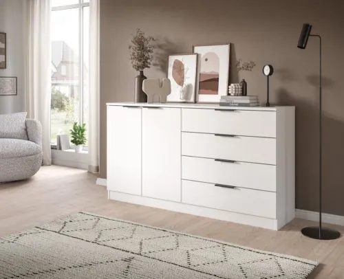 Kommode Kopenhagen 2 | mit 4 Schubkästen | weiß