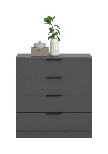 Kommode Kopenhagen | mit 4 Schubkästen | anthrazit