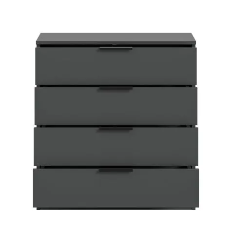 Kommode Kopenhagen | mit 4 Schubkästen | anthrazit