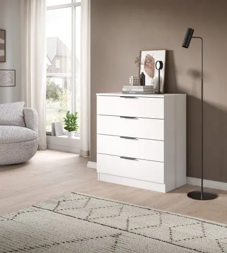 Kommode Kopenhagen | mit 4 Schubkästen | weiß