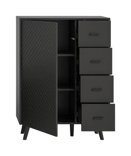 Kommode Linea | mit Schubkästen | grau