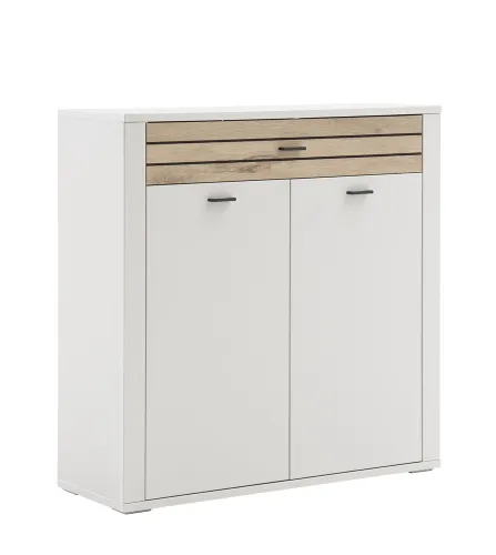 Kommode Mantena 1 | Modern white / Viking Oak