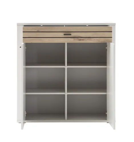Kommode Mantena 1 | Modern white / Viking Oak
