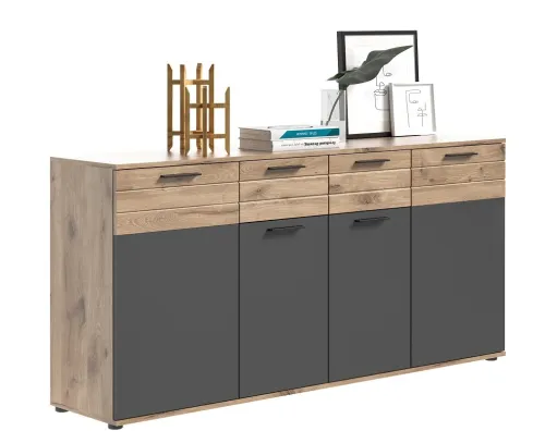 Kommode Mason 2 | Nox Oak / Basalt Grau