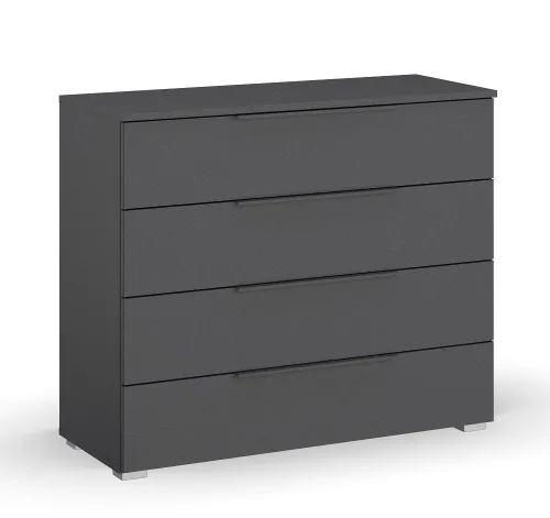 Kommode Monostar | mit Schubkästen | grau metallic | 93 x 81 x 42 cm