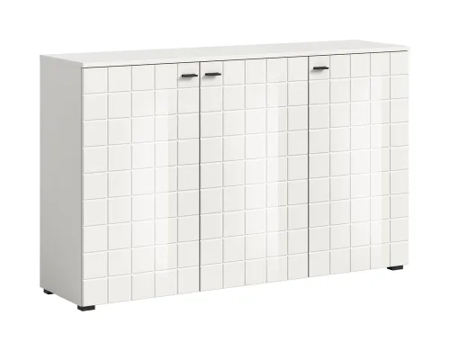 Kommode Monte | 3 türig | weiß Hochglanz / weiß