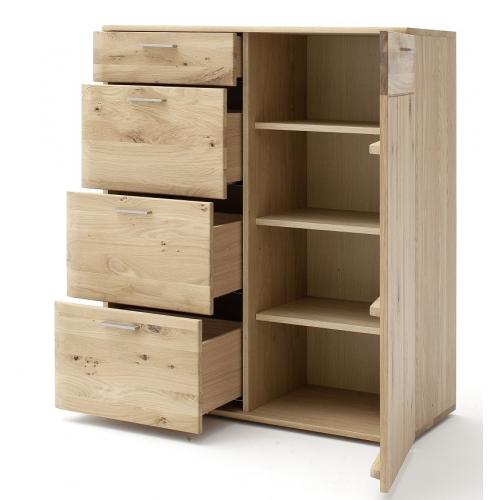 Kommode Nilo 5 | Balkeneiche Bianco