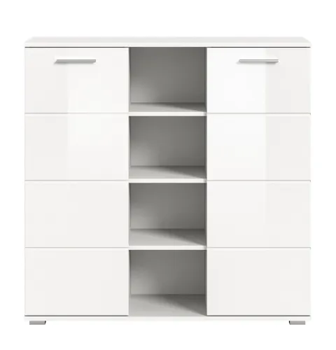 Kommode Prego 3 | weiß Hochglanz