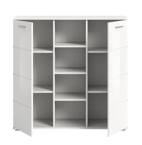 Kommode Prego 3 | weiß Hochglanz