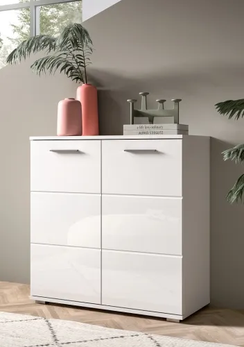 Kommode Prego | weiß Hochglanz