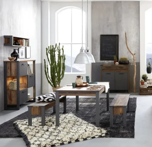 Kommode Prime | Old Used Wood / Matera grau | Shabby Look