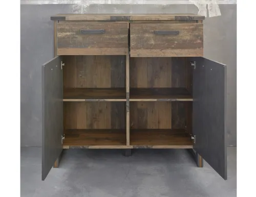 Kommode Prime | Old Used Wood / Matera grau | Shabby Look