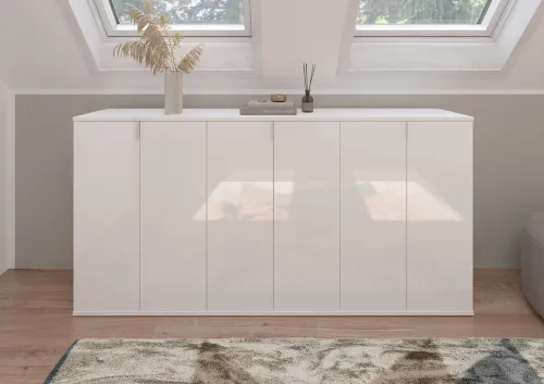 Kommode Projekt X | weiß Hochglanz