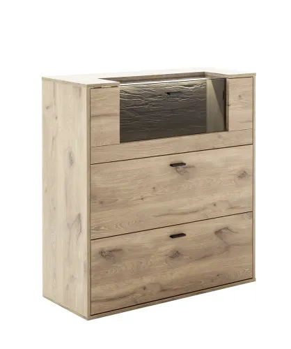 Kommode Schuhkommode Mezzano | Viking Oak mit Beleuchtung