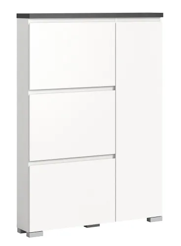 Kommode Schuhschrank Shoelove mit Schubkasten | weiß / Industrial grau | verschiedene Größen