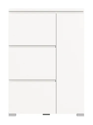 Kommode Schuhschrank Shoelove mit Schubkasten | weiß | mit Beleuchtung 95 cm x 130 cm x 18 cm