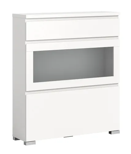 Kommode Schuhschrank Shoelove mit Schubkasten | weiß mit LED Beleuchtung