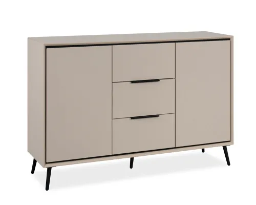 Kommode Sideboard Arona mit Schubkästen | sand / schwarz
