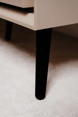 Kommode Sideboard Arona mit Schubkästen | sand / schwarz