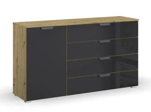Kommode Sideboard Artemis | Eiche Artisan / basalt grau