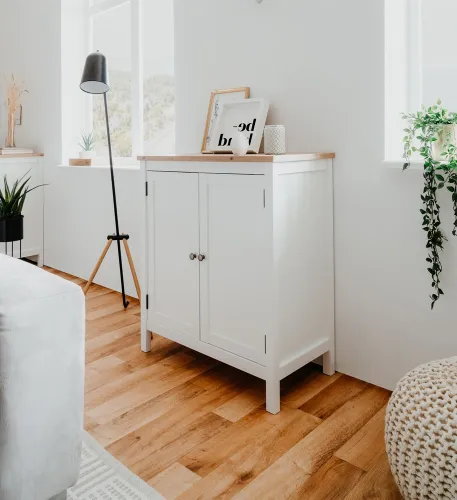 Kommode Sideboard Bergen 1 | Landhausstil | weiß / Eiche Artisan