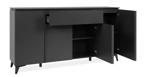 Kommode Sideboard Bertrix | Schiefer dunkel / Anthrazit | 177 cm x 92 cm x 40 cm