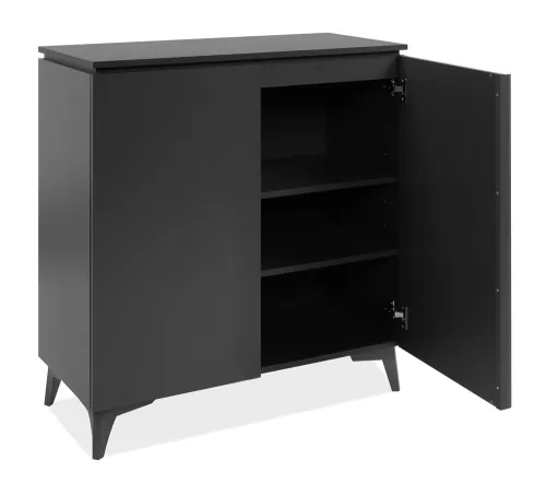 Kommode Sideboard Bertrix | Schiefer dunkel / Anthrazit | 88 cm x 92 cm x 40 cm