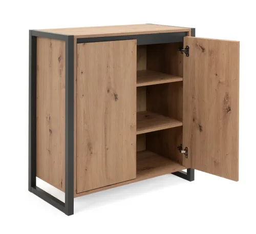 Kommode Sideboard Denver 1 | Artisan Oak / anthrazit | Industrial Look