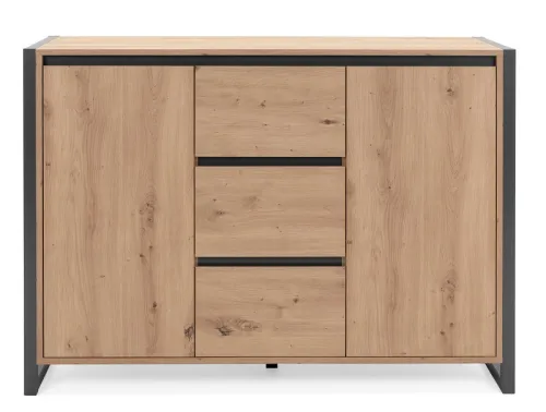 Kommode Sideboard Denver 2 | Artisan Oak / anthrazit | Industrial Look