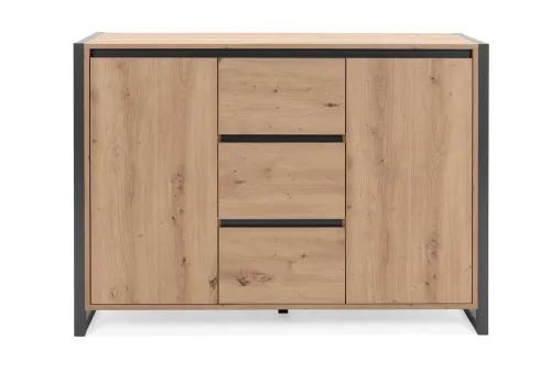 Kommode Sideboard Denver 2 | Artisan Oak / anthrazit | Industrial Look
