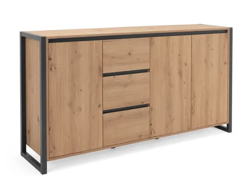 Kommode Sideboard Denver 3 | Artisan Oak / anthrazit | Industrial Look