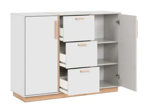 Kommode Sideboard Split | steingrau / Jackson Hickory