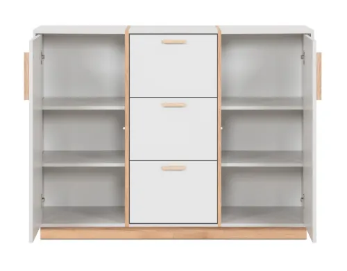 Kommode Sideboard Split | steingrau / Jackson Hickory