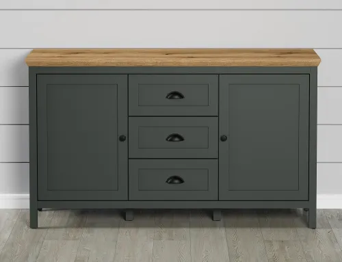 Kommode Sideboard Stanton | Tannengrün / Eiche