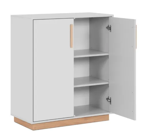 Kommode Split | steingrau / Jackson Hickory