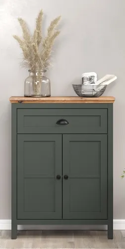 Kommode Stanton | Tannengrün / Eiche