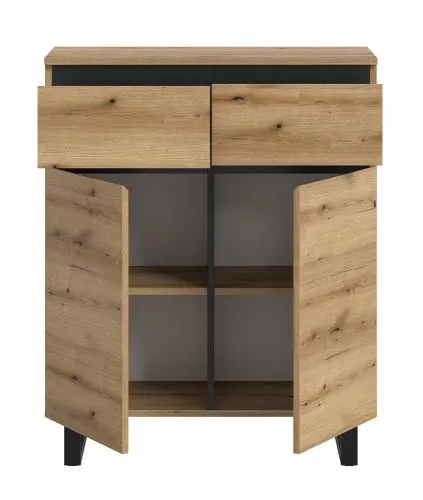 Kommode Tomasa | Evoke Oak / schwarz