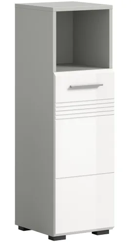 Kommode Unterschrank Copa | hellgrau / weiß Hochglanz