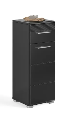Kommode Unterschrank Linus | schwarz Hochglanz