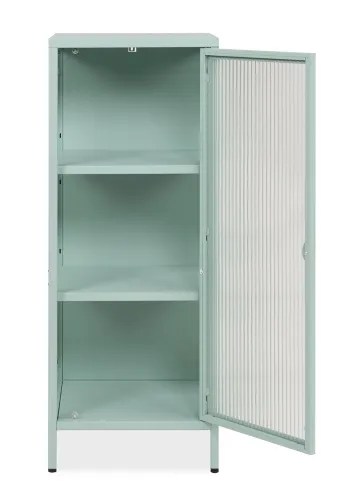 Kommode Vitrine Milton | Mintgrün | 40 cm x 101,5 cm x 40 cm