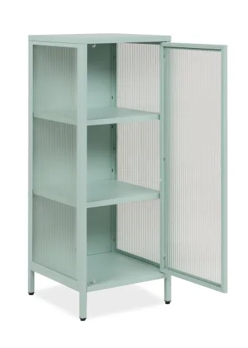 Kommode Vitrine Milton | Mintgrün | 40 cm x 101,5 cm x 40 cm